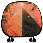 Galaxy Pyramid Print Car Headrest Covers