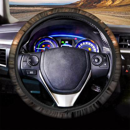 Galaxy Pyramid Print Car Steering Wheel Cover