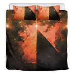 Galaxy Pyramid Print Duvet Cover Bedding Set