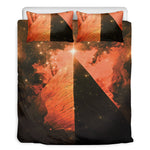 Galaxy Pyramid Print Duvet Cover Bedding Set