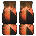Galaxy Pyramid Print Front and Back Car Floor Mats