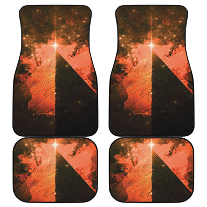 Galaxy Pyramid Print Front and Back Car Floor Mats