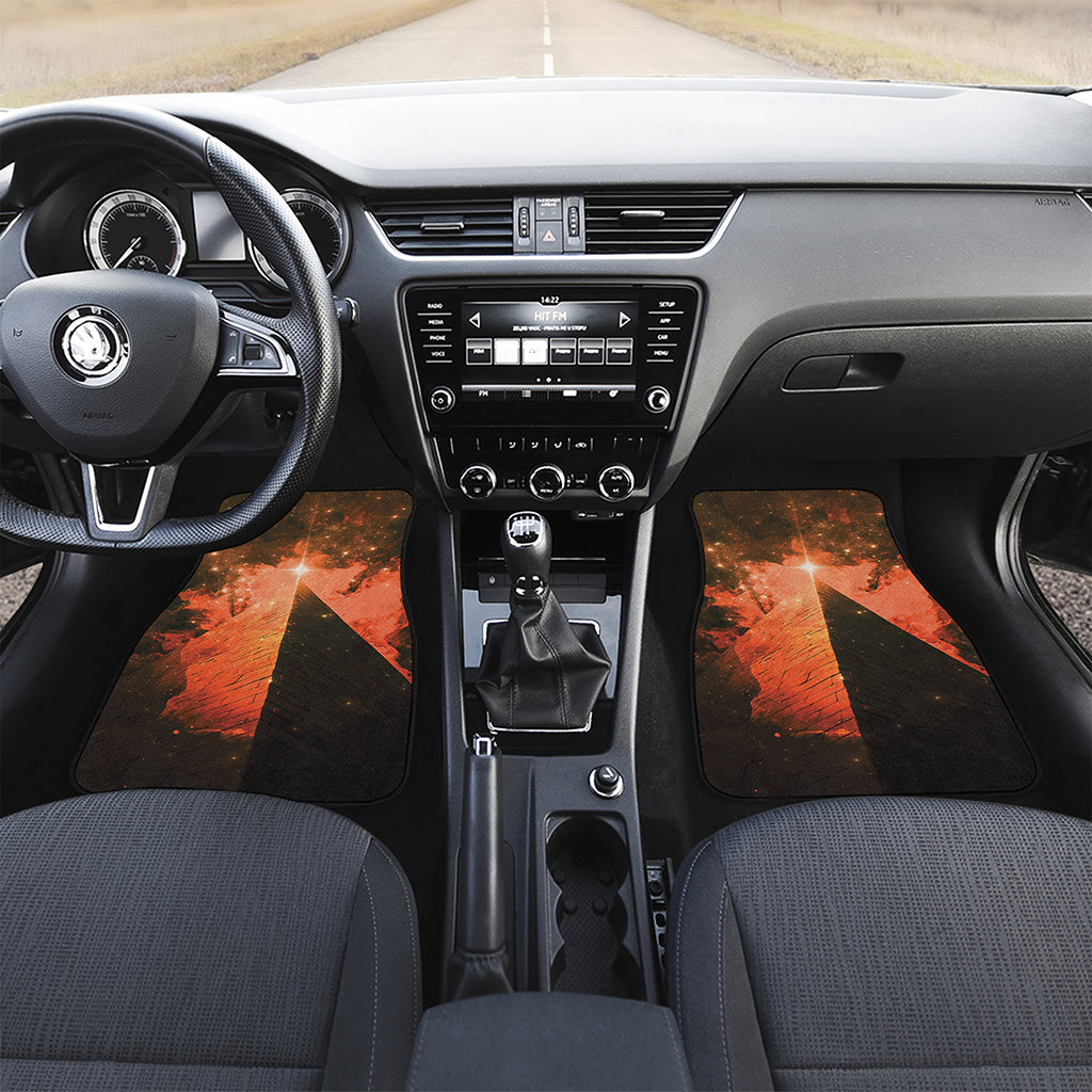 Galaxy Pyramid Print Front and Back Car Floor Mats