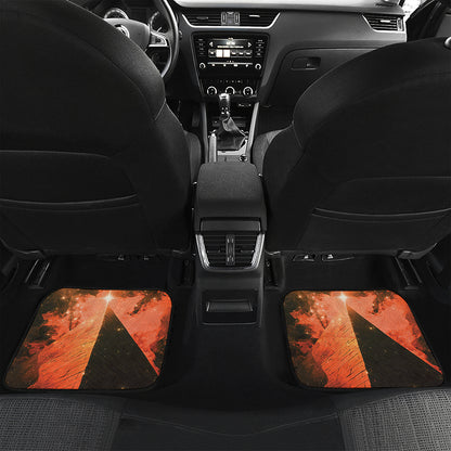 Galaxy Pyramid Print Front and Back Car Floor Mats