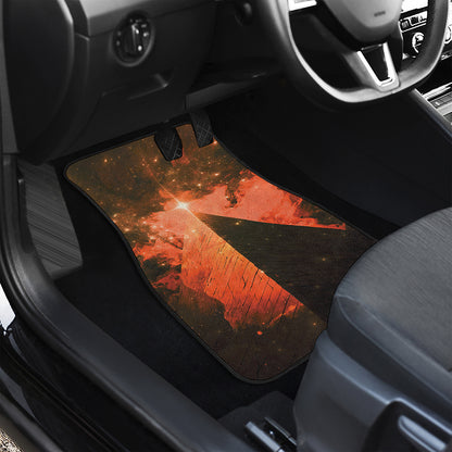 Galaxy Pyramid Print Front and Back Car Floor Mats