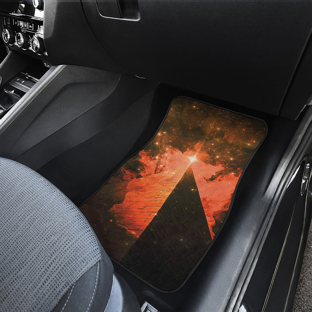 Galaxy Pyramid Print Front and Back Car Floor Mats