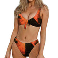 Galaxy Pyramid Print Front Bow Tie Bikini