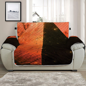 Galaxy Pyramid Print Half Sofa Protector