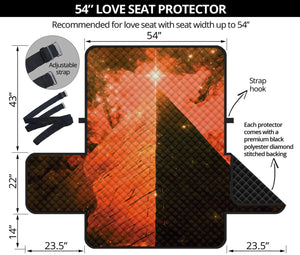 Galaxy Pyramid Print Loveseat Protector