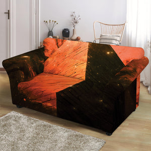 Galaxy Pyramid Print Loveseat Slipcover