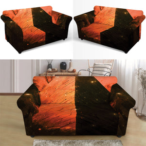 Galaxy Pyramid Print Loveseat Slipcover