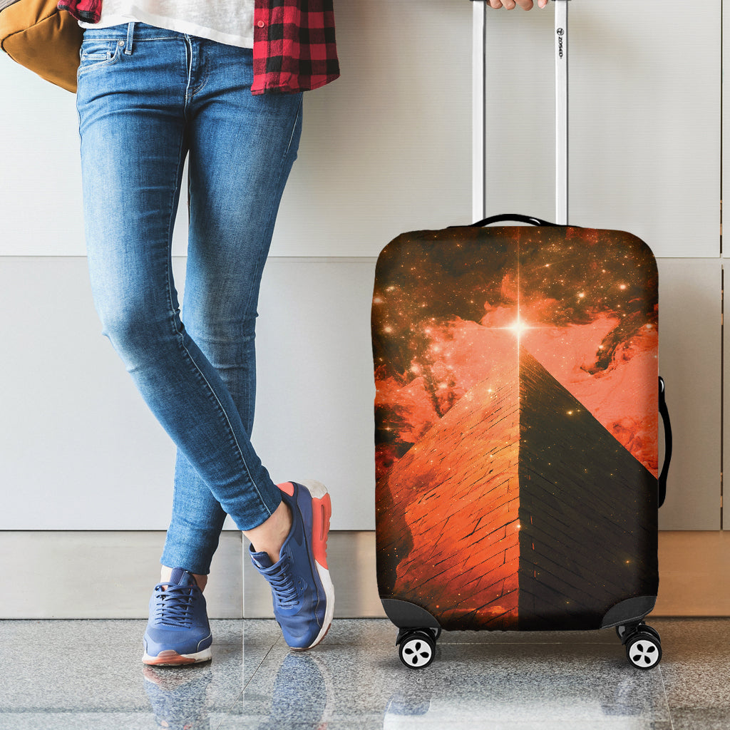 Galaxy Pyramid Print Luggage Cover