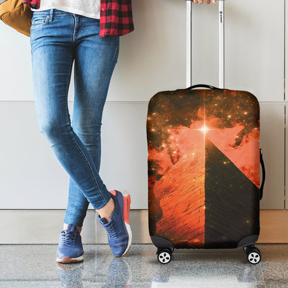 Galaxy Pyramid Print Luggage Cover