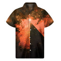 Galaxy Pyramid Print Men's Short Sleeve Shirt