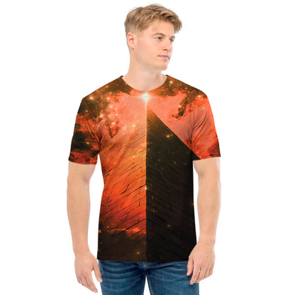 Galaxy Pyramid Print Men's T-Shirt