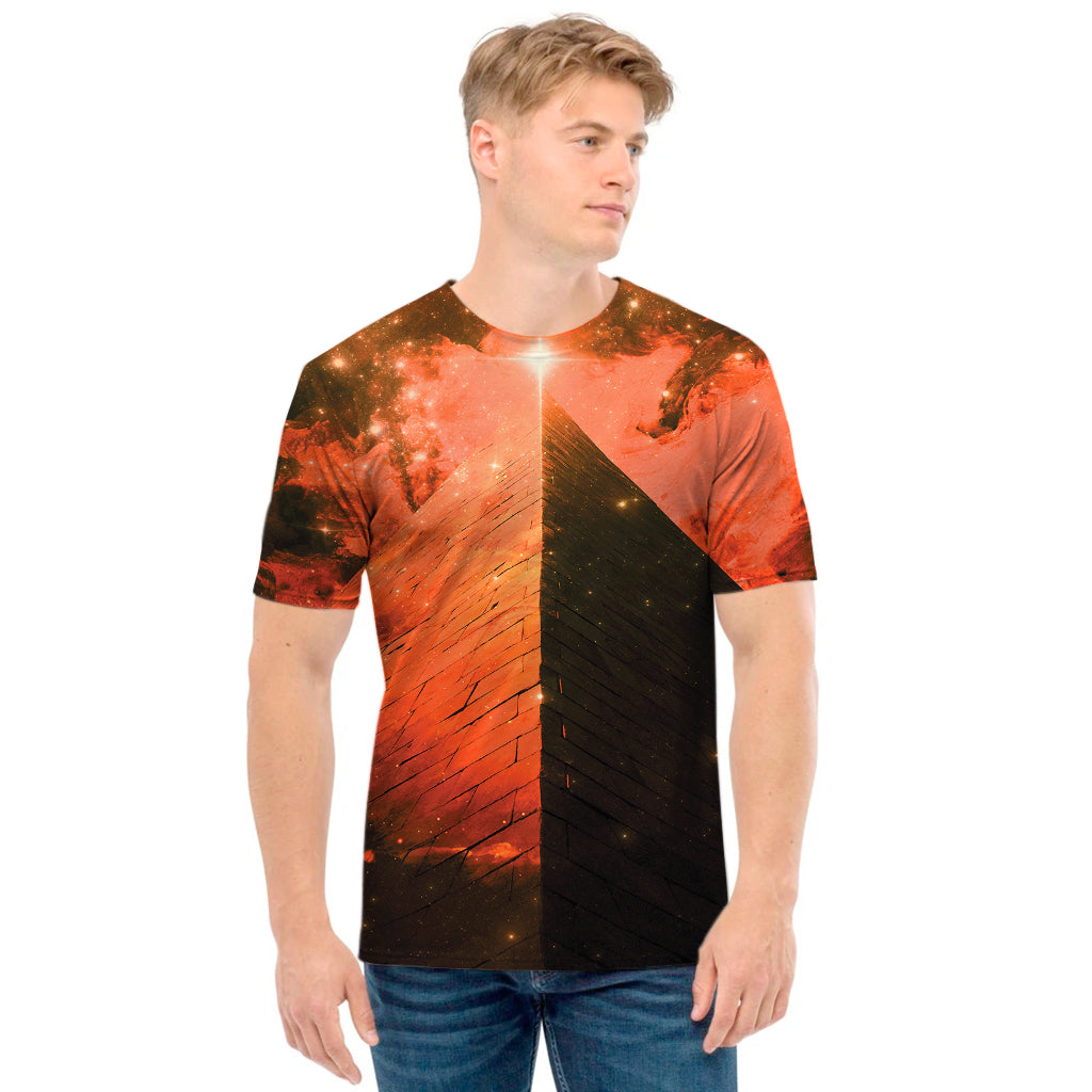 Galaxy Pyramid Print Men's T-Shirt