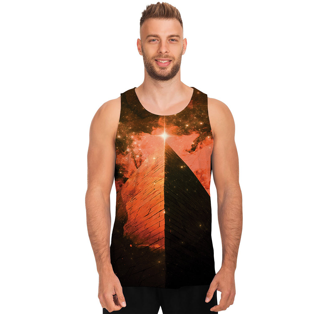 Galaxy Pyramid Print Men's Tank Top
