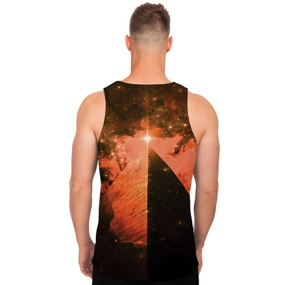 Galaxy Pyramid Print Men's Tank Top