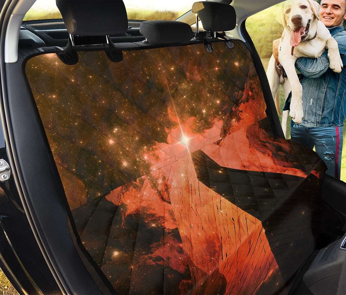 Galaxy Pyramid Print Pet Car Back Seat Cover