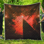 Galaxy Pyramid Print Quilt