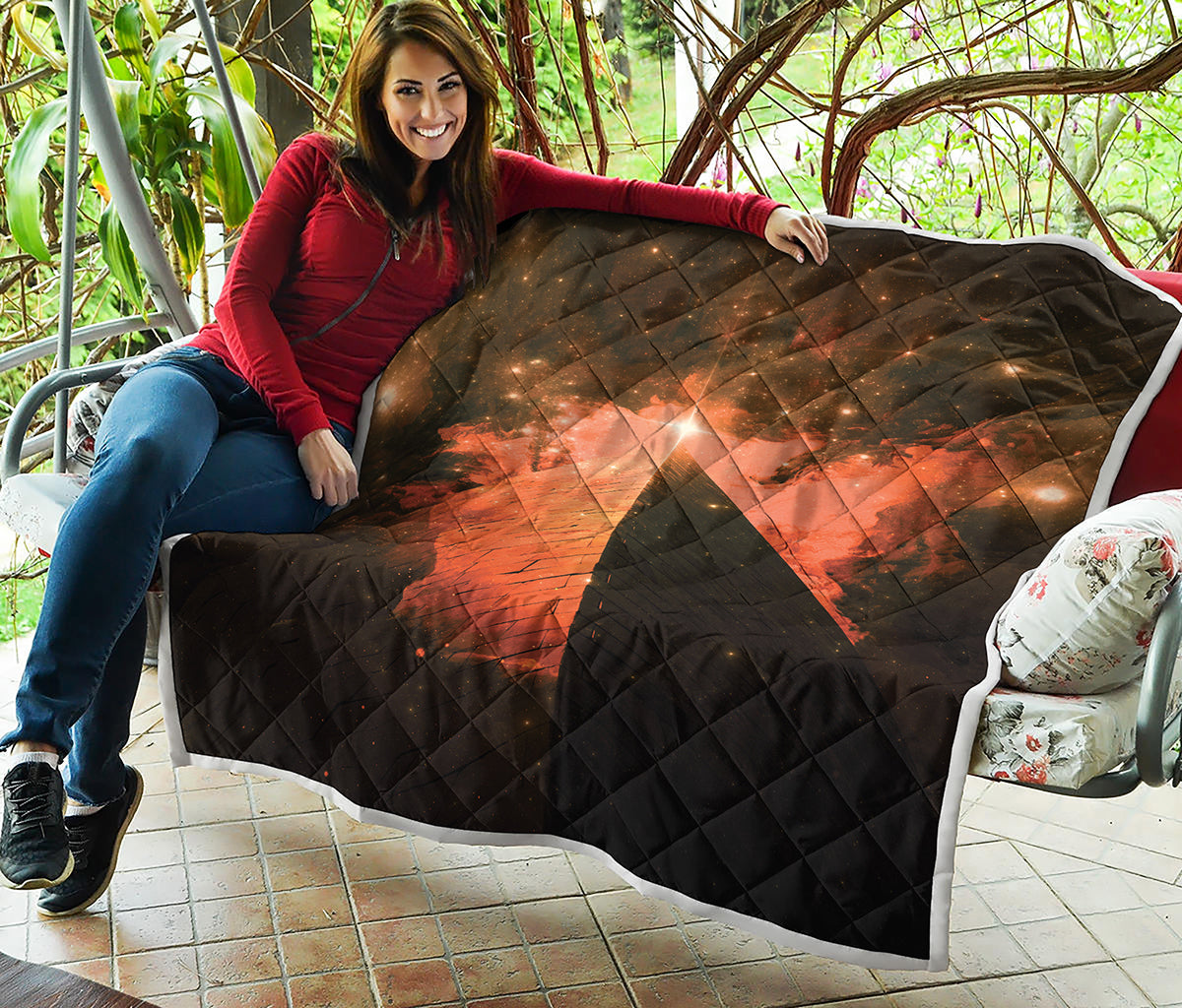 Galaxy Pyramid Print Quilt