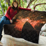 Galaxy Pyramid Print Quilt