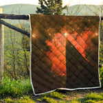 Galaxy Pyramid Print Quilt