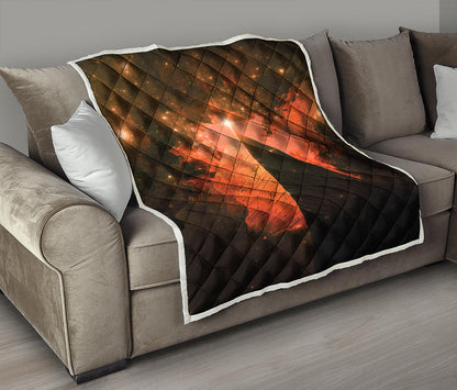 Galaxy Pyramid Print Quilt