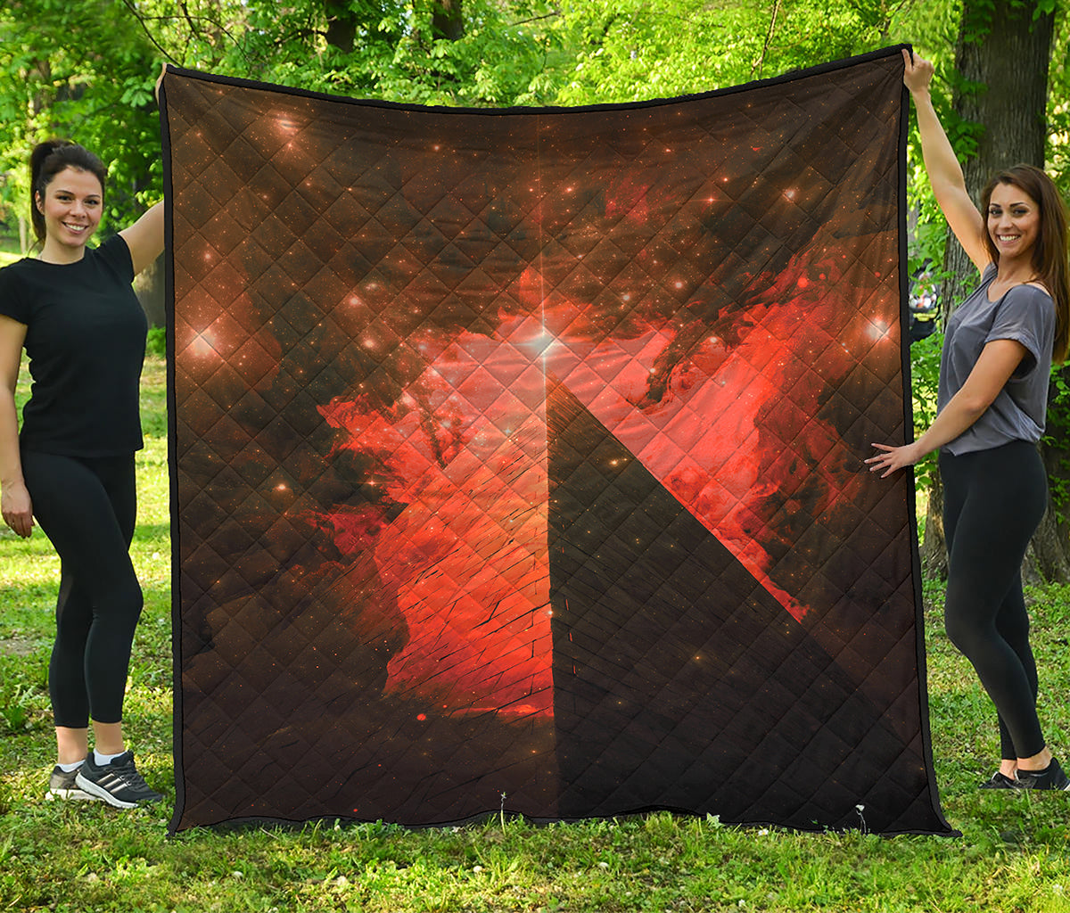 Galaxy Pyramid Print Quilt