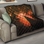 Galaxy Pyramid Print Quilt