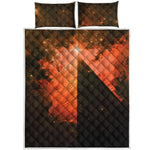 Galaxy Pyramid Print Quilt Bed Set