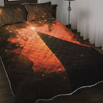 Galaxy Pyramid Print Quilt Bed Set