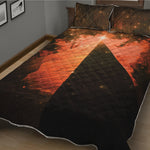 Galaxy Pyramid Print Quilt Bed Set