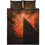 Galaxy Pyramid Print Quilt Bed Set