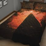 Galaxy Pyramid Print Quilt Bed Set