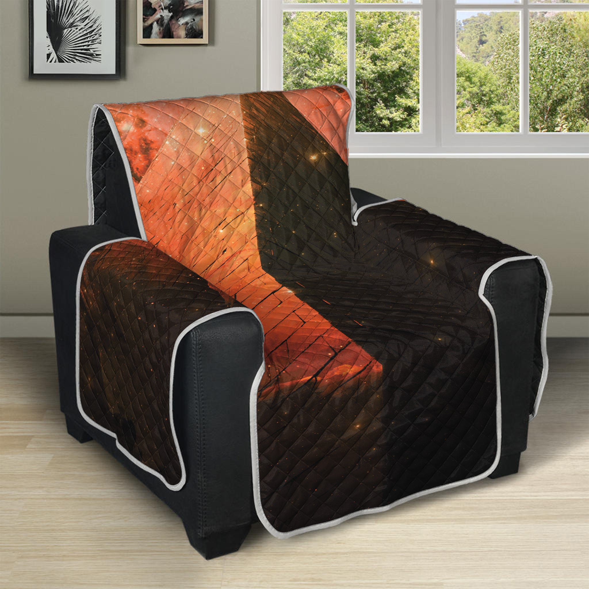 Galaxy Pyramid Print Recliner Protector