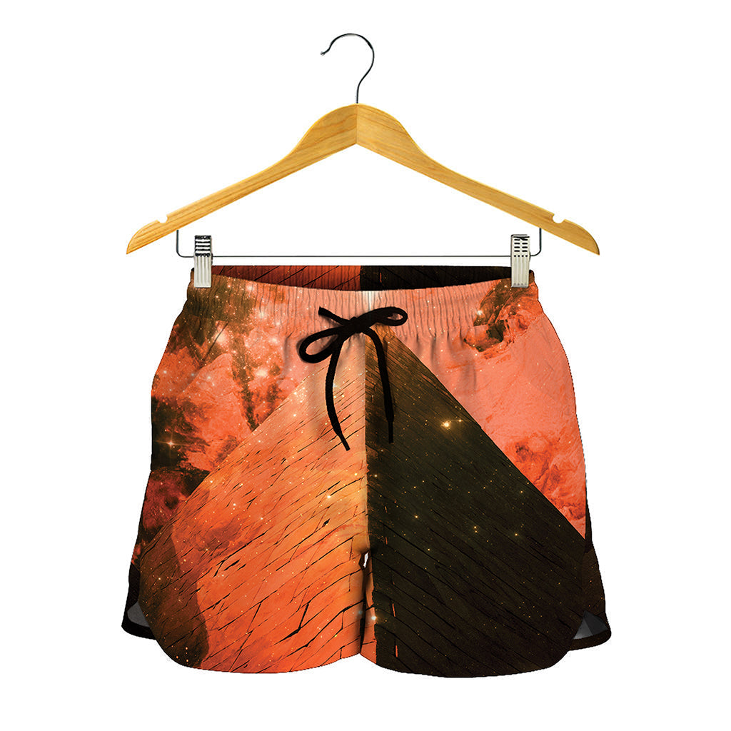 Galaxy Pyramid Print Women's Shorts