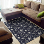 Galaxy UFO Pattern Print Area Rug
