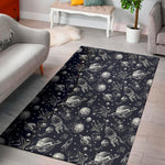 Galaxy UFO Pattern Print Area Rug