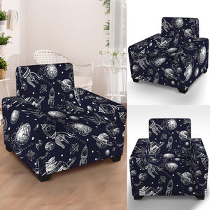 Galaxy UFO Pattern Print Armchair Slipcover