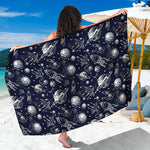 Galaxy UFO Pattern Print Beach Sarong Wrap