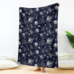 Galaxy UFO Pattern Print Blanket