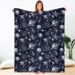 Galaxy UFO Pattern Print Blanket