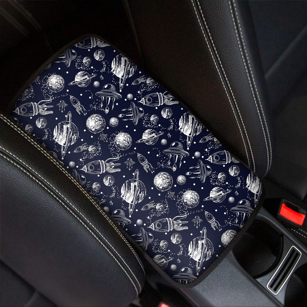 Galaxy UFO Pattern Print Car Center Console Cover