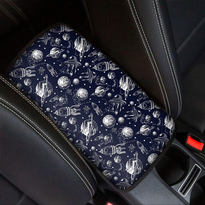 Galaxy UFO Pattern Print Car Center Console Cover