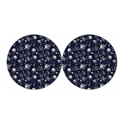 Galaxy UFO Pattern Print Car Coasters