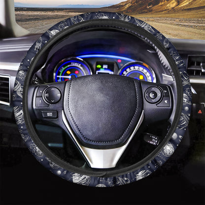 Galaxy UFO Pattern Print Car Steering Wheel Cover