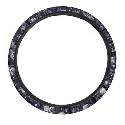 Galaxy UFO Pattern Print Car Steering Wheel Cover