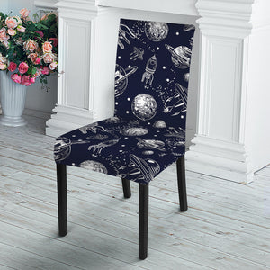 Galaxy UFO Pattern Print Dining Chair Slipcover