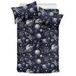 Galaxy UFO Pattern Print Duvet Cover Bedding Set